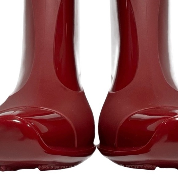 🍒NEW Jeffrey Campbell Drench Kitten Heel Rain Boots in Cerise Gloss, Size 9 - Picture 9 of 11